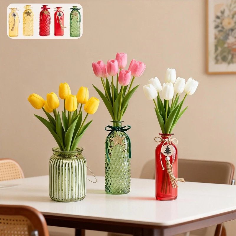 

Creative Flower Arrangement Container for Kitchen Living Bedroom Glass Vase Modern Home Festival Wedding Decoration Supplies