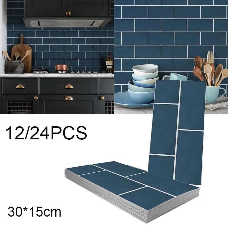 30X15cm Wall Stickers Brick Self Adhesive Wallpaper Panels Home Decor Living Room Bedroom Decoration Bathroom Kitchen Sticker