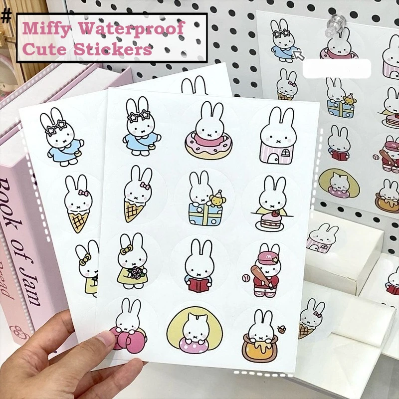

10PCS Miffy Waterproof Cute Stickers Cartoon Rabbit Creative DIY Stickers for Phone Computer Cup Guitar Kids Graffiti Toy
