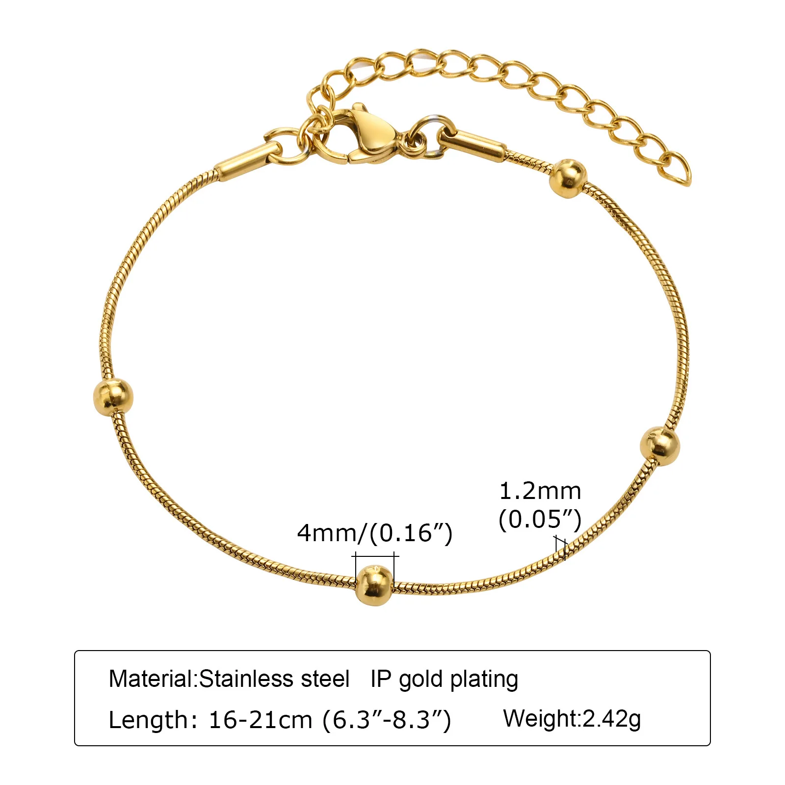 10 mm Stretch-Perlen-Armband für Damen, einfacher stapelbarer Schmuck