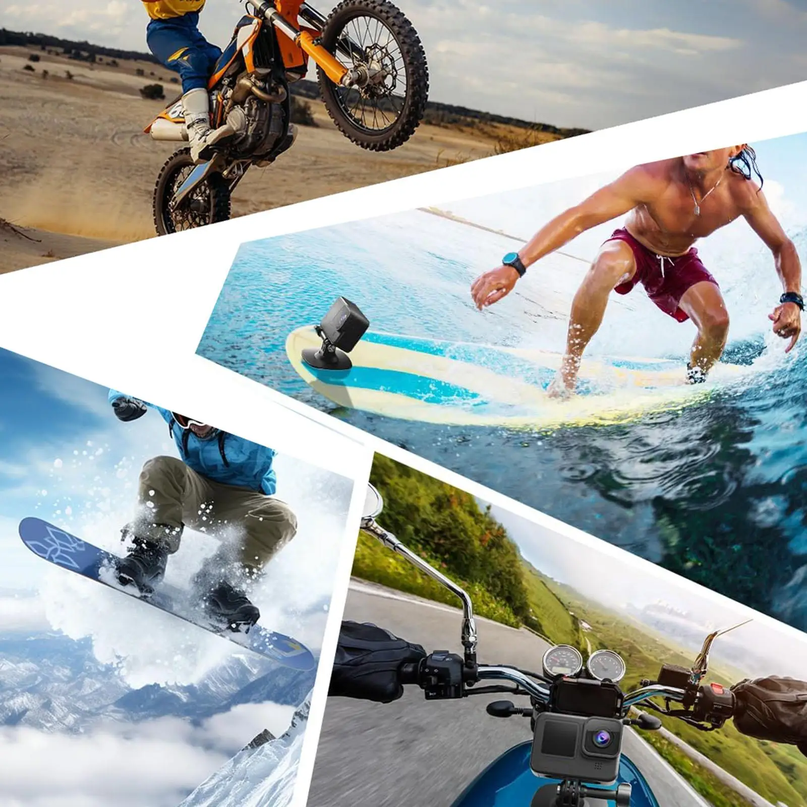 

Flexible Helmet Sticky Mount Action Camera Adjustable Attachment Secure Easy Install for Outdoor Multi Sport Activities