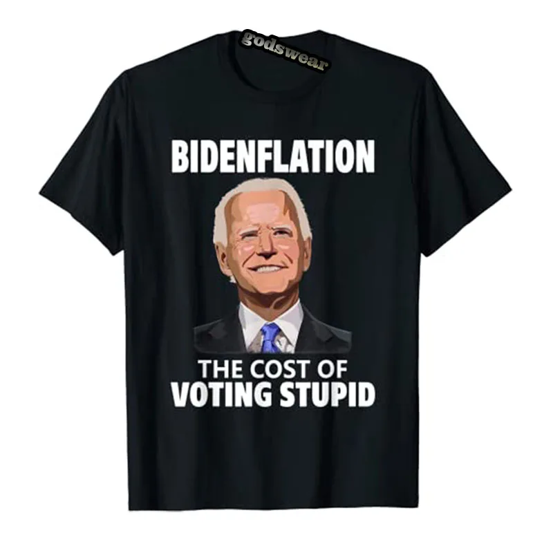 Joe Biden Inflation, Bidenflation The Cost of Voting Stupid T-Shirt Funny Political Jokes Tee Tops Men Clothing