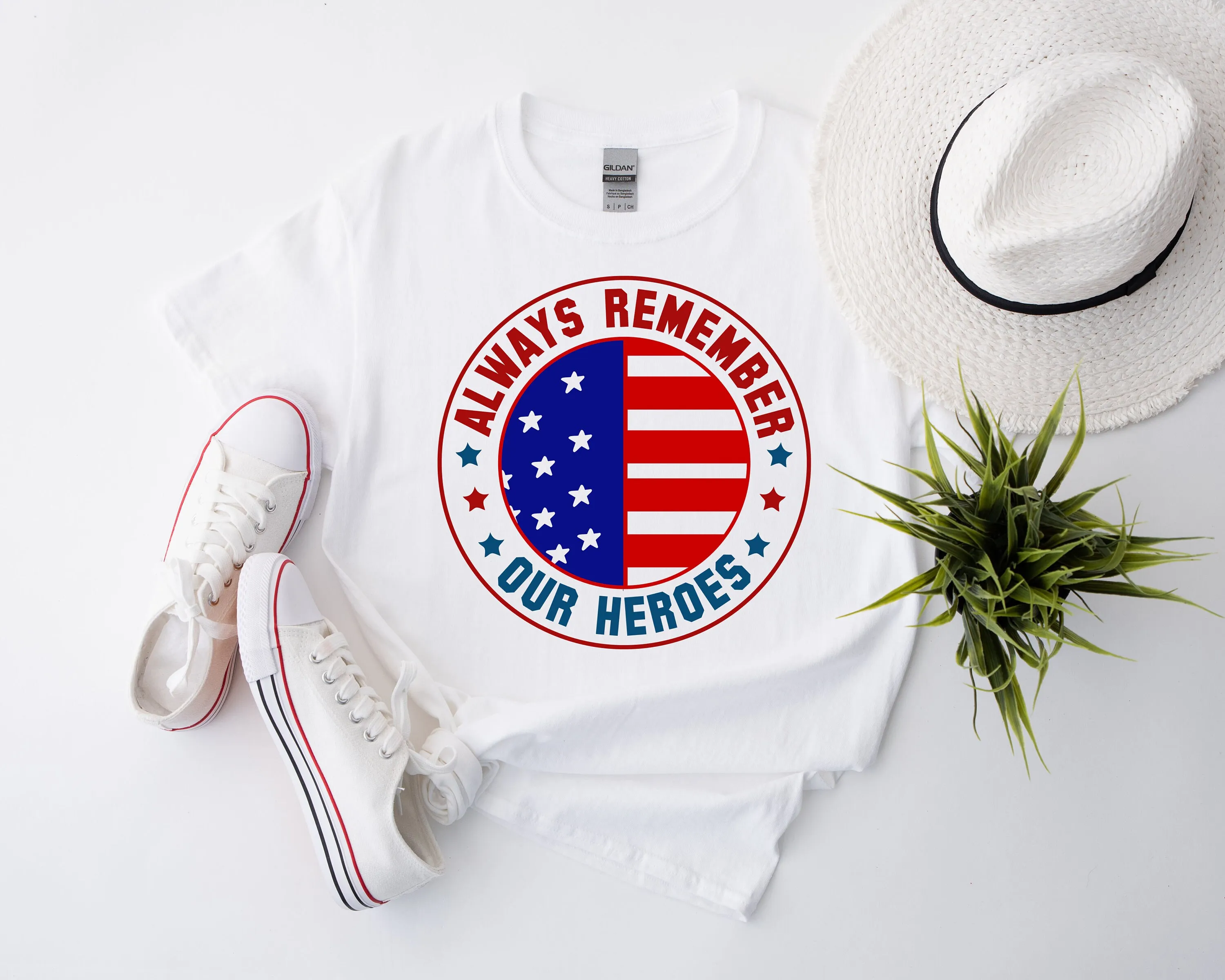 Футболка «Всегда замни, наши герои», американский патриотический четверти июля, День независимости, любитель Америки Футболка «Всегда замни, наши герои», американский патриотический четверти июля, День независимости, любитель Америки