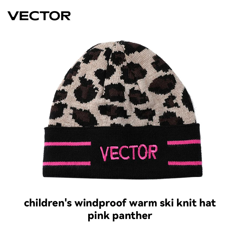 VECTOR-gorro de punto fluorescente para niños, gorro cálido, informal, Otoño, novedad