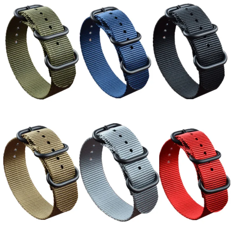 Wholesale nylon band monolayer 18.19.20.21.22.23.24.25.26.28 MM watch accessories