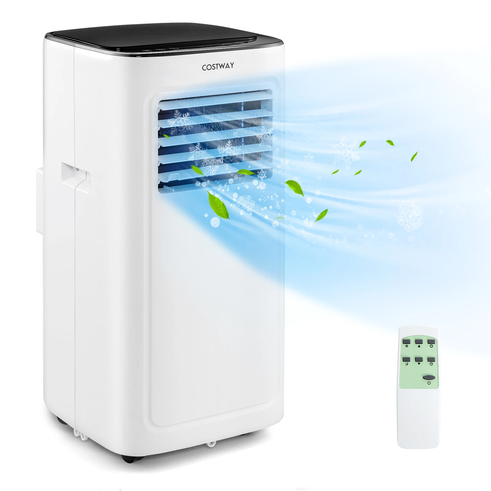 9000 BTU Portable Air Conditioner 3-in-1 AC Unit w/ Cool Dehum Fan Sleep Mode