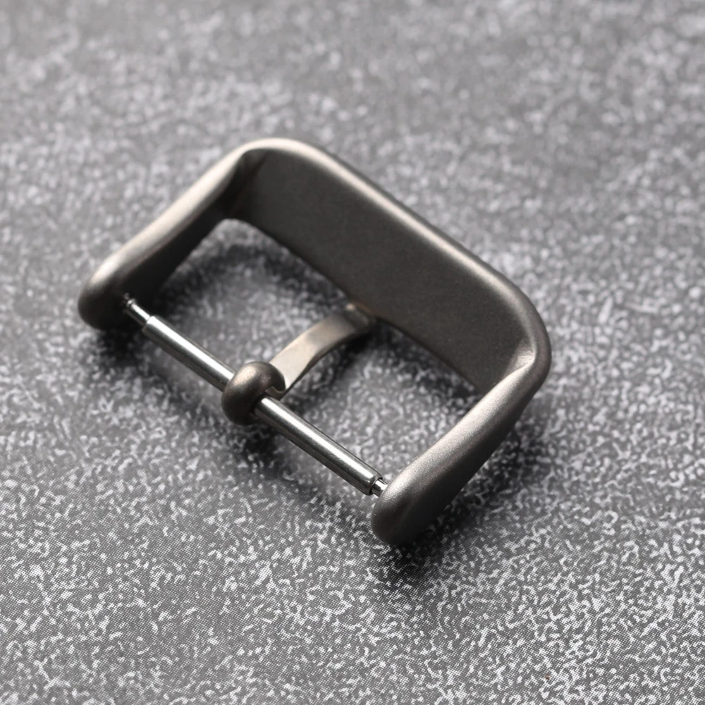 Titanium Metal Buckle, Watch Accessory Buckle 18MM 20MM Matte Color, High Strength Vintage Genuine Leather Strap Accessory