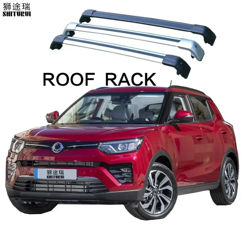 SHITURUI 2Pcs Roof bars For ssangyong Tivoli  2015-2020 Aluminum Alloy Side Bars Cross Rails Roof Rack Luggage