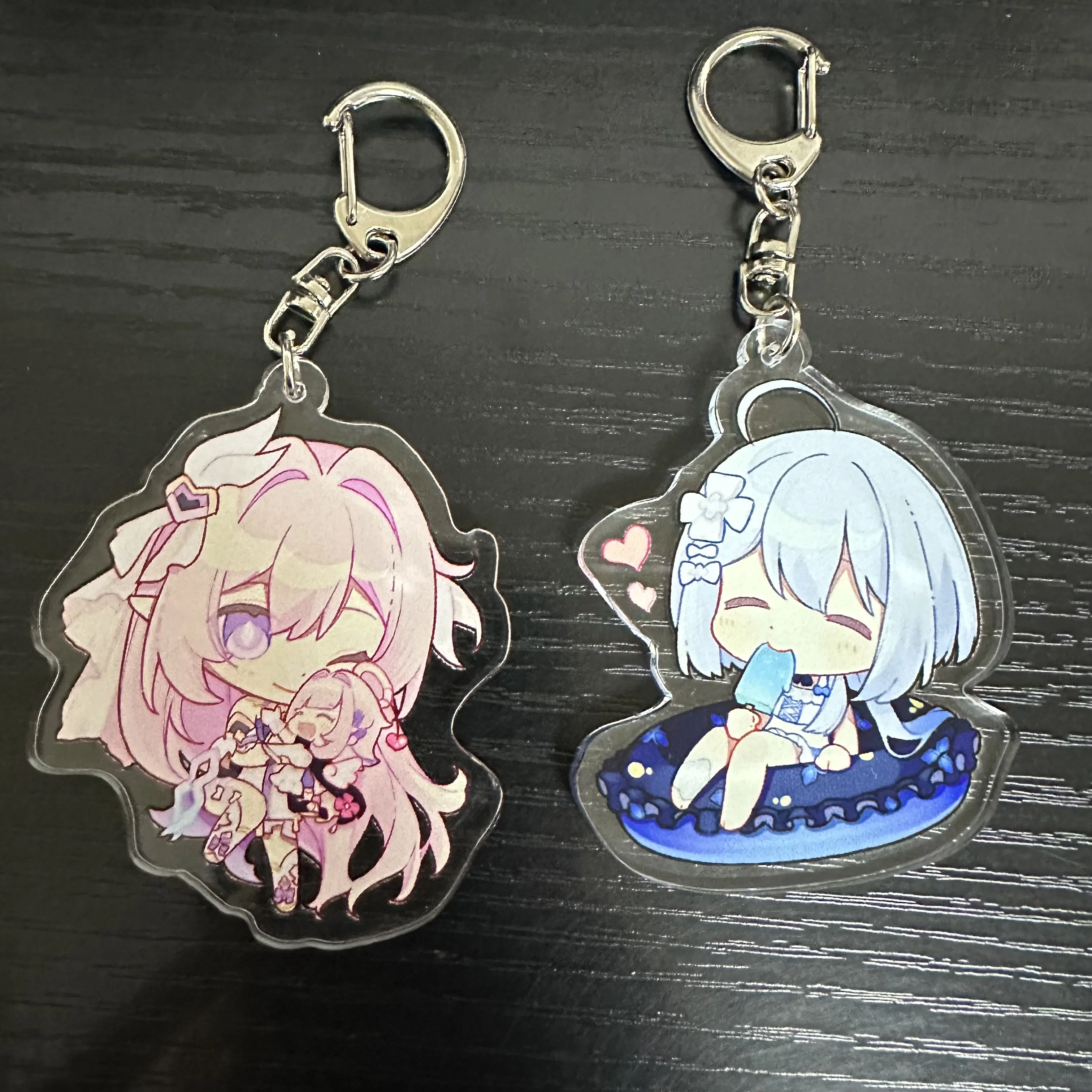 Cute Cartoon Anime Honkai Impact 3 Figures Elysia Seele Vollerei Raiden Mei Cosplay Acrylic Keychains Fans Christmas Gifts