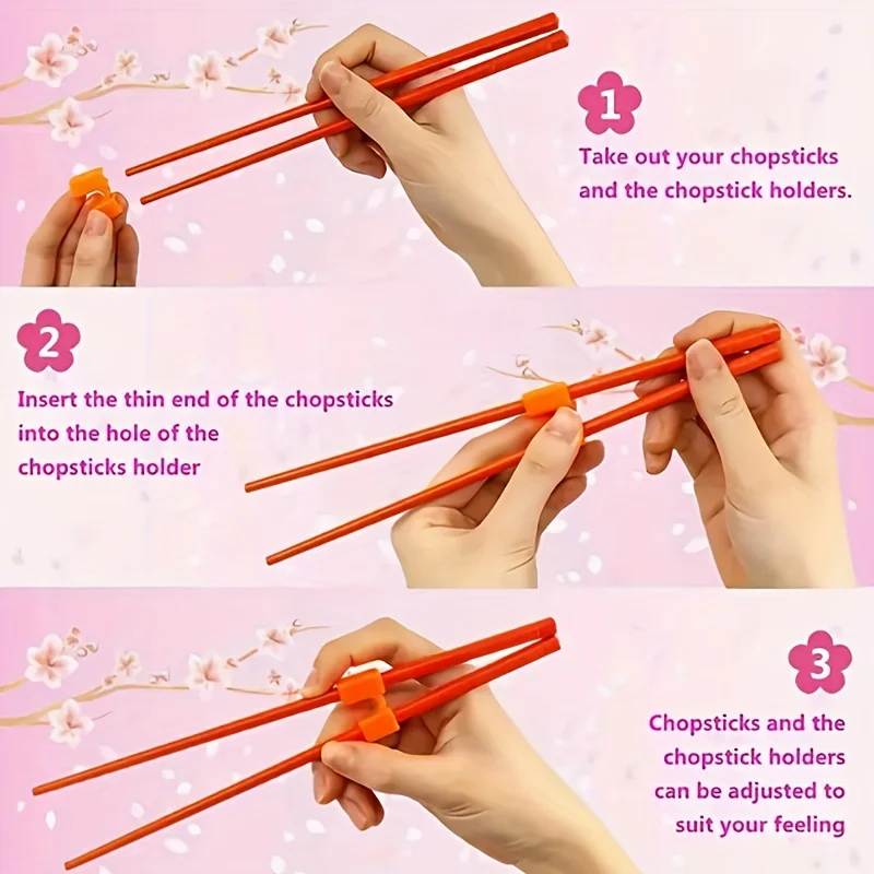 4pcs Beginner Chopstick Stand - Lightweight Training Chopstick Accessory, Anti slip, Reusable