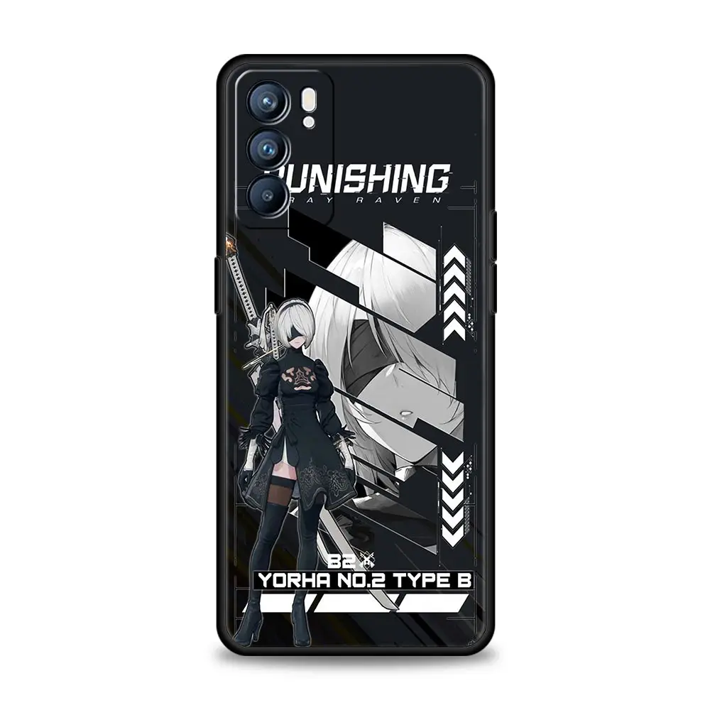 Punishing Gray Raven Anime For Oppo Reno7 Reno6 Pro Plus A54 5G Phone Case Find X6 X5 A53 A52 A9 A15 A95 A17 A16 A76 A74 Cover