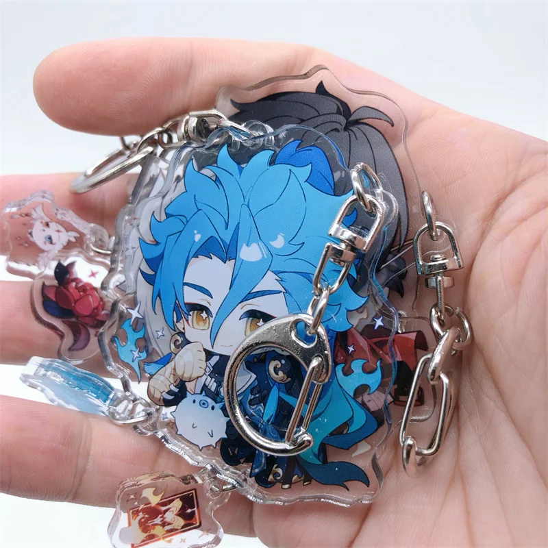 Wuthering Waves Yinlin Jinhsi Jiyan Keychain Cosplay Acrylic Game Anime Pendant Keyring Christmas Gifts ﻿