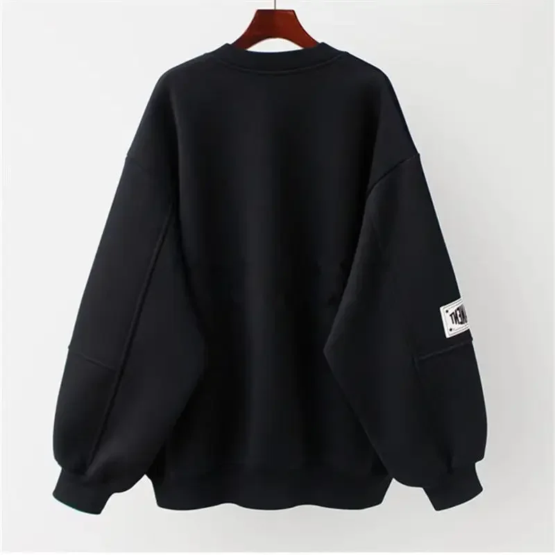 2022 Spring and Autumn New Jacket Pullover Long-sleeved Sweater Women's Harajuku Loose Bear Oversized Sweater Retro Harajuku