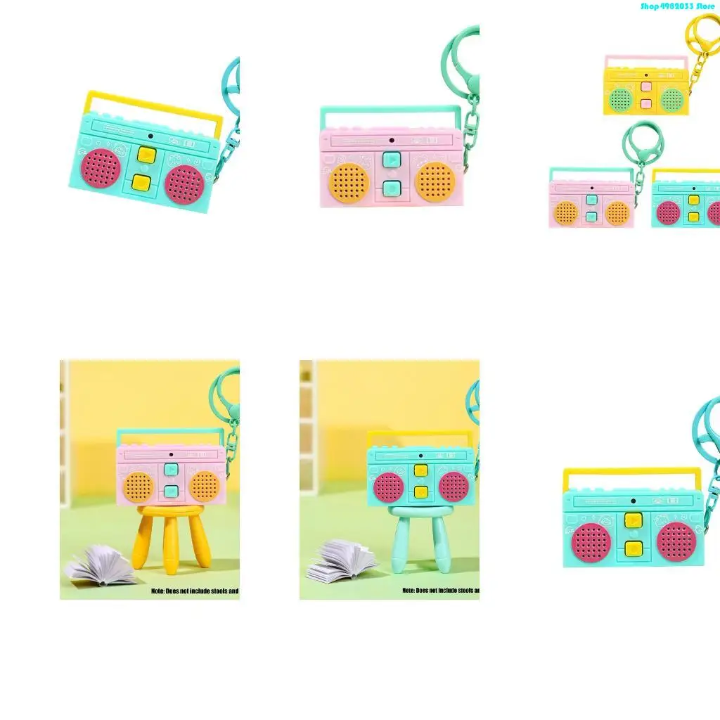  Mini Recording Keychain with Button Control Function Portable Design Plastic Material for Various Recording Needs