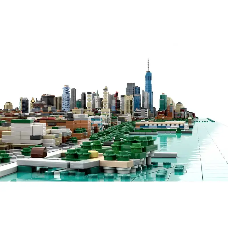 MOC-225884 New York City Landmark Scene Module Architecture Building Blocks Model Toys Children's Gifts