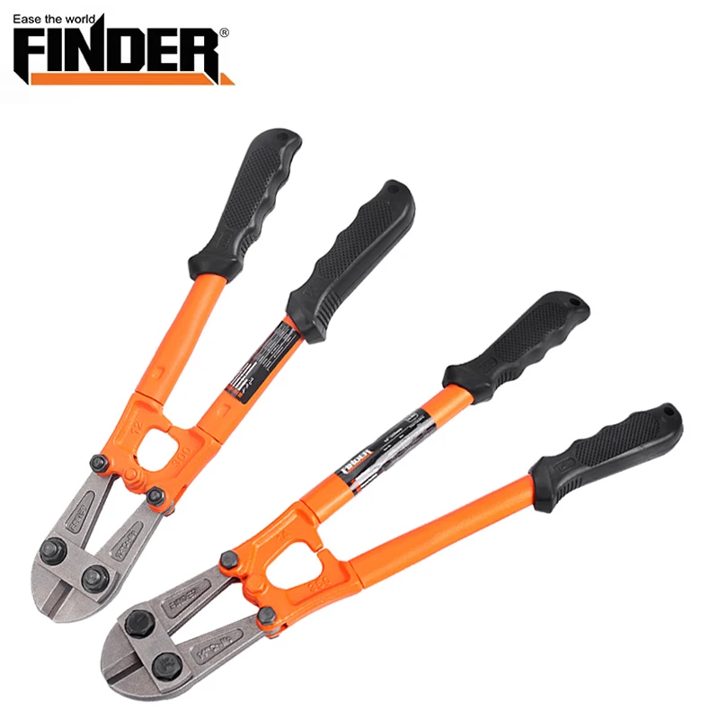 Alicates para cortar cables pesados de 12/14 pulgadas, barra de acero para cables, cortadores de pernos de punta plana, cortaúñas de CR-V multifunción, herramientas manuales