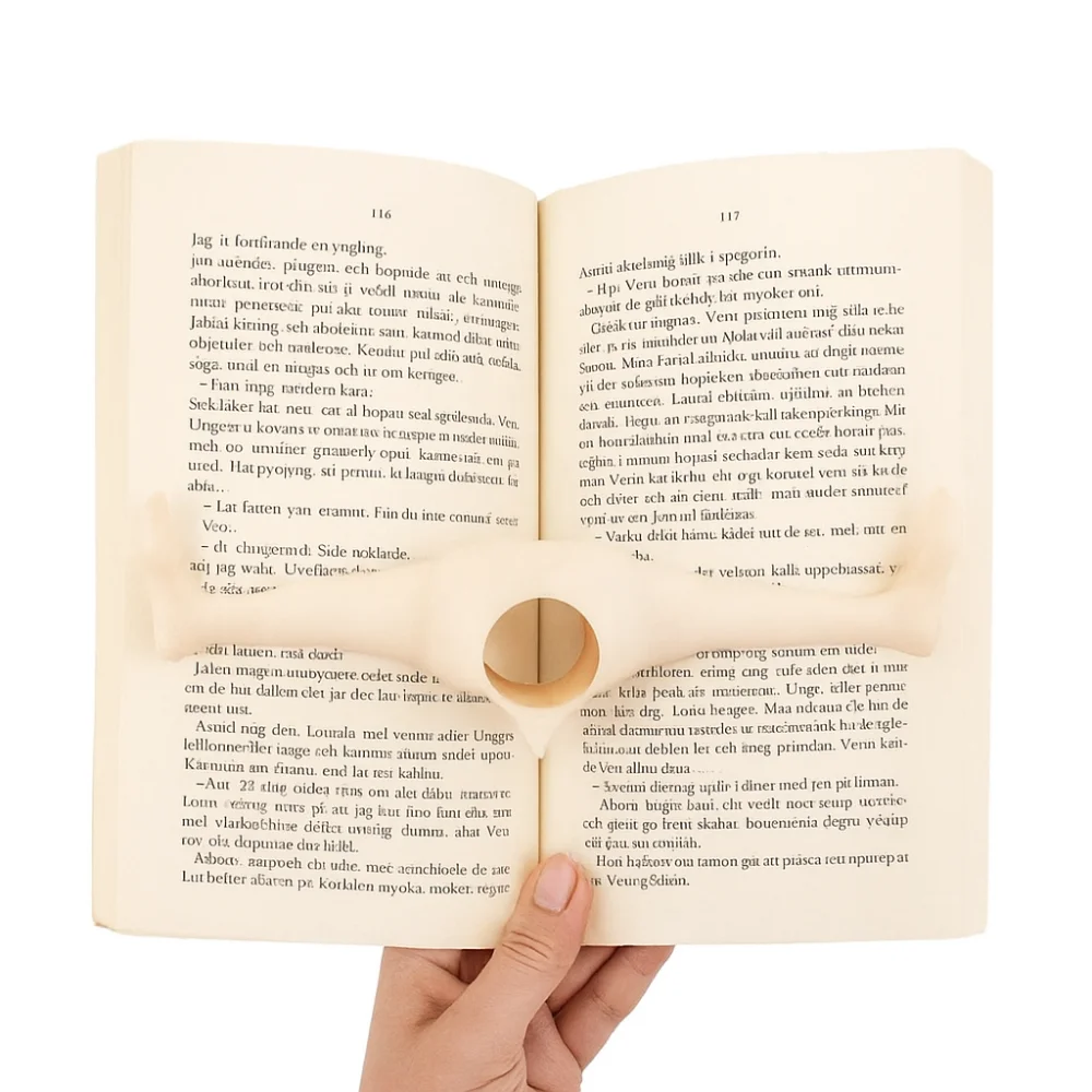 

Reading Assistant Funny Thumb Bookmark Reusable Book Support Plastic Page Holder Compact Ornament Finger Ring Page Clip