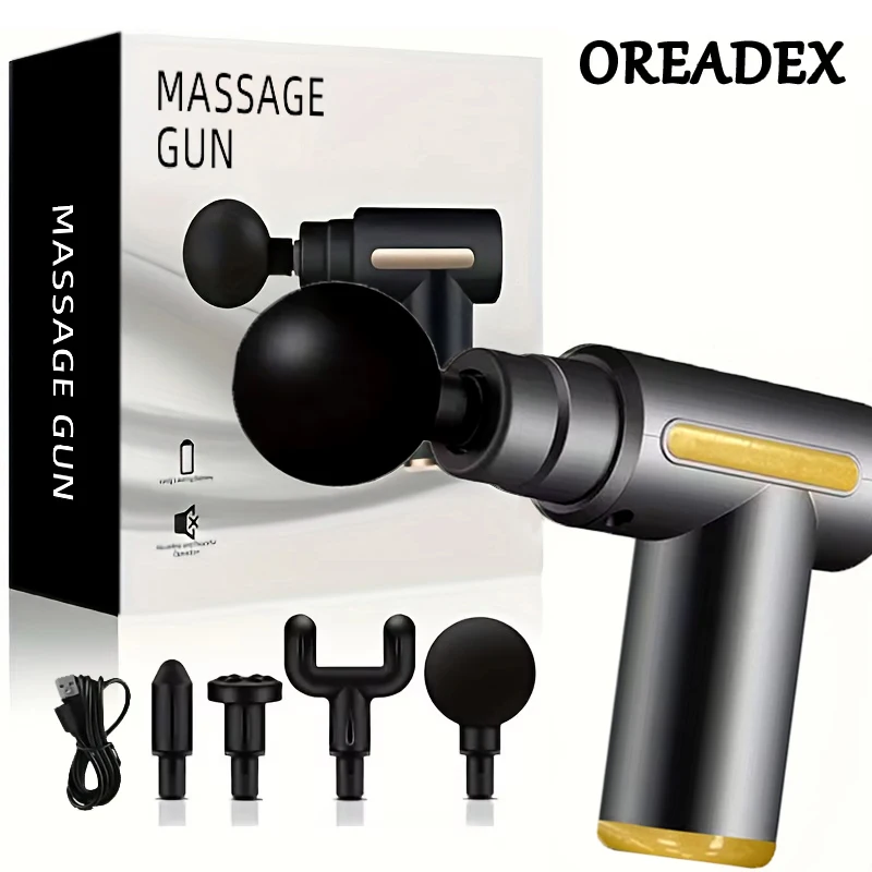 Portable Fascia Gun USB Rechargeable Slapping Massager Body Back Neck Legs 6-speed Handheld Slapping Massager Massage Relaxation