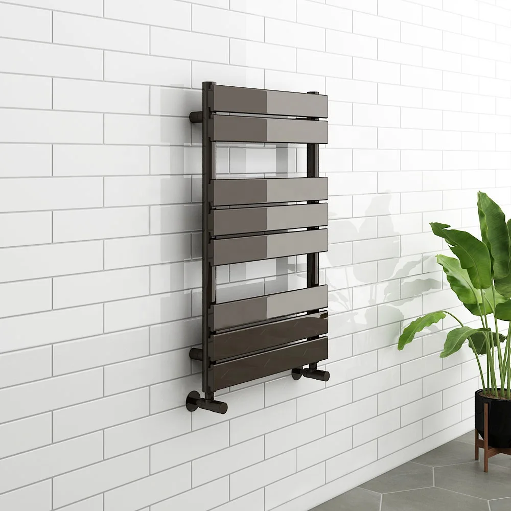 

HOT HOT HOT SUN-D2 Flat Tube Black Nickel Towel Radiator, Bathroom Heated Towel Rail, Designer Radiator