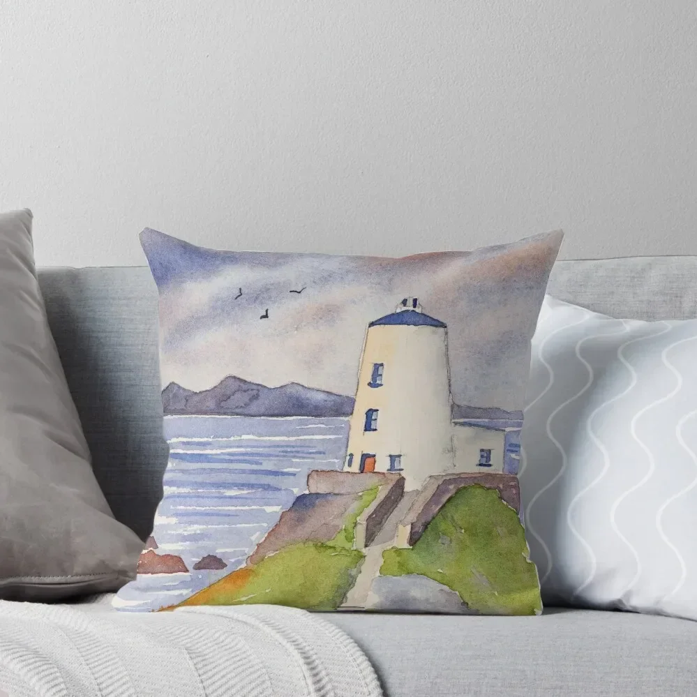 

Twr Mawr Lighthouse, Anglesey. Throw Pillow Cushions Home Decor Decorative Cushion Sofa Pillow Cover home decor items pillow