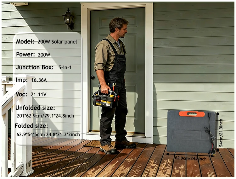 200W Faltbare Solarmodule 100W Zelle Tragbares 420W Solar-Ladepanel Komplettset für Outdoor-Tourismus Camping Powerstation – Detail 3