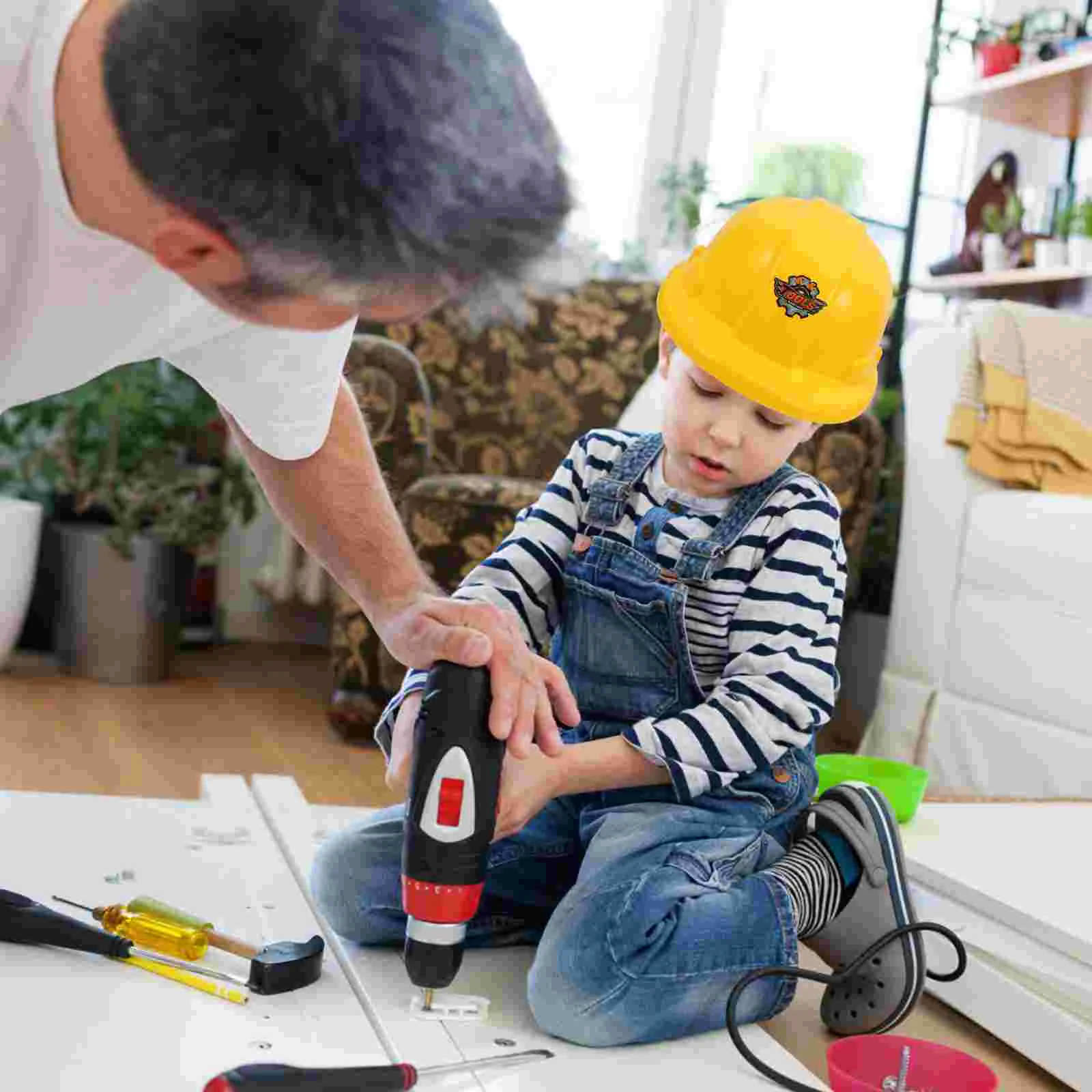 2 Pcs Construction Hat Simulation Engineering Use Child Hard Party Abs Building Dress Up Hats