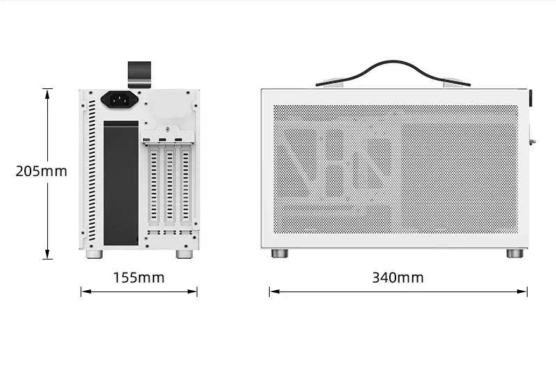 S400V2 Scatola principale portatile per computer desktop TYPECmini portatile ITX Ultra Mini