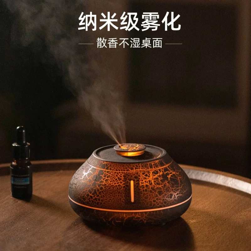 Colorful Flame Aroma Diffuser Desktop Creativity Air Humidifier Household Ultrasonic Aroma Diffuser Fragrance Machine Cross-Bord