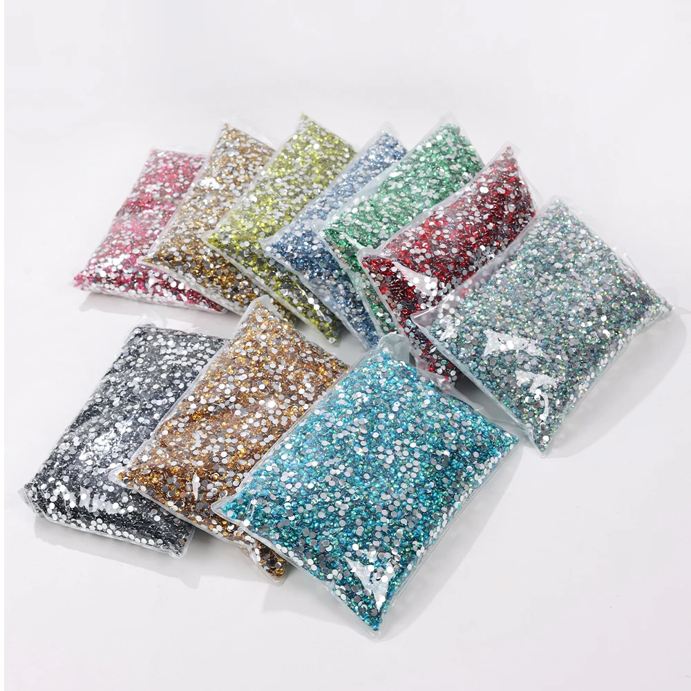 Big Package 2-6mm Resin Non Hot Fix Rhinestones Bulk Wholesale Flat Back Plastic Crystals Nail DIY Glitters Cтразы Stone
