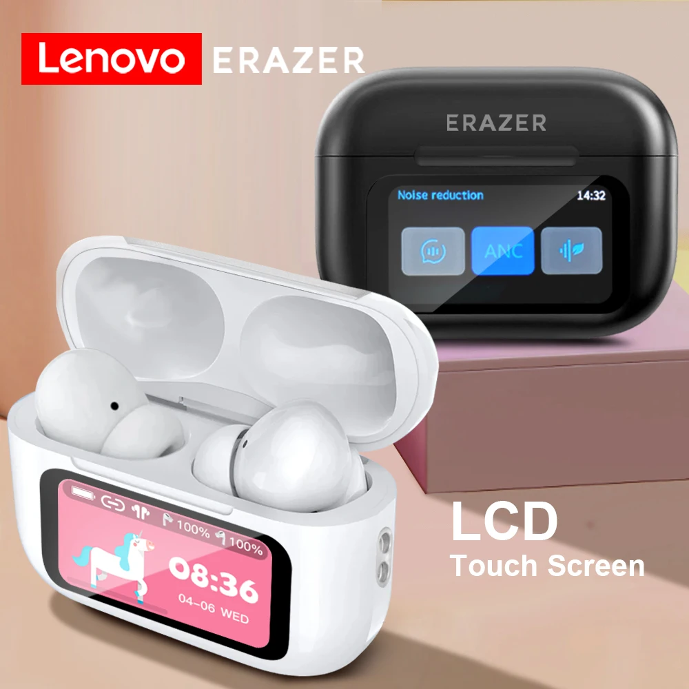 Wahl Lenovo ERAZER NEUE Airs Pro Drahtlose Bluetooth-Kopfhörer Touchscreen-Kopfhörer HiFi-Ohrhörer ANC-Headsets mit Rauschunterdrückung
