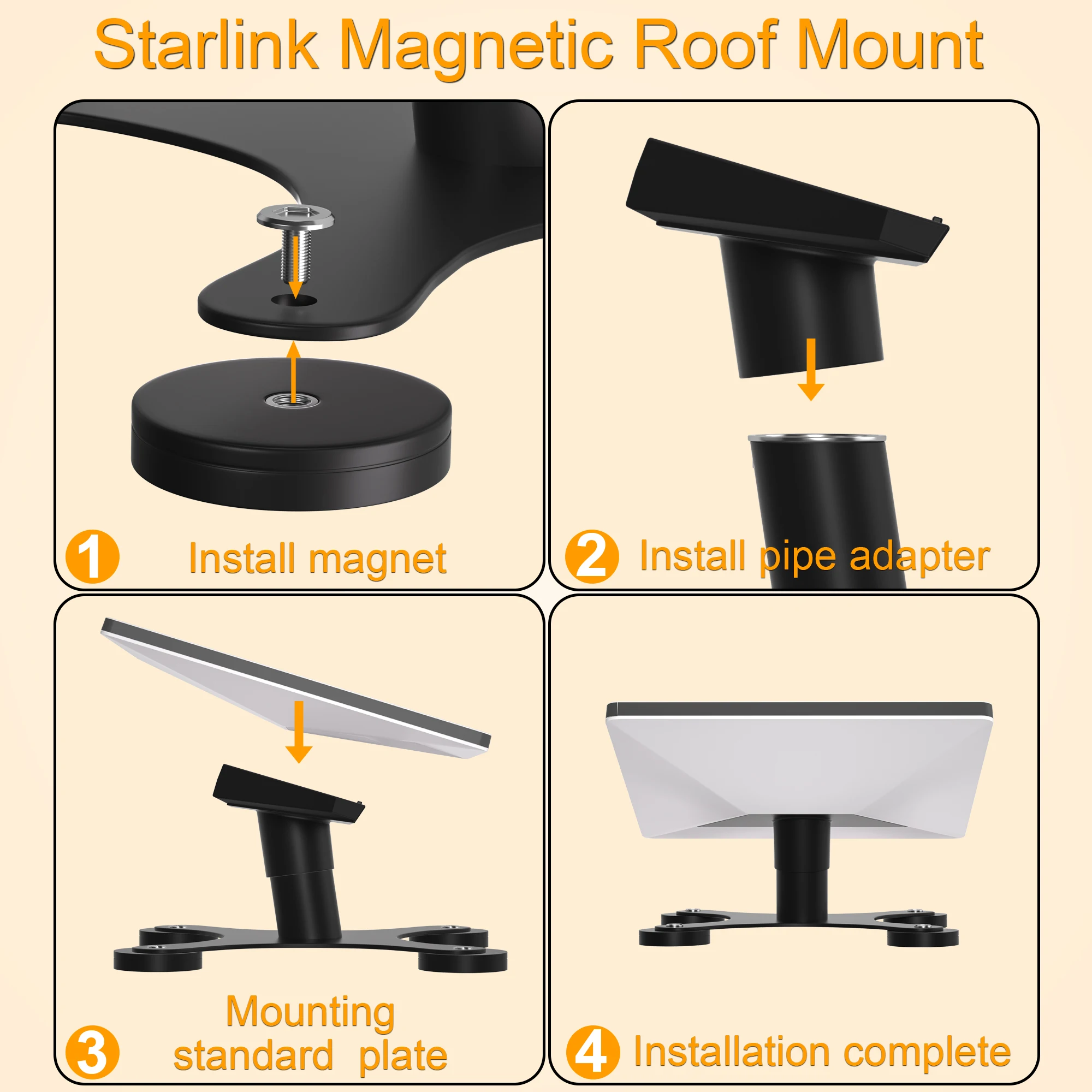 ForMagnetic Roof Mounting Bracket, Magnetic Base Bracket