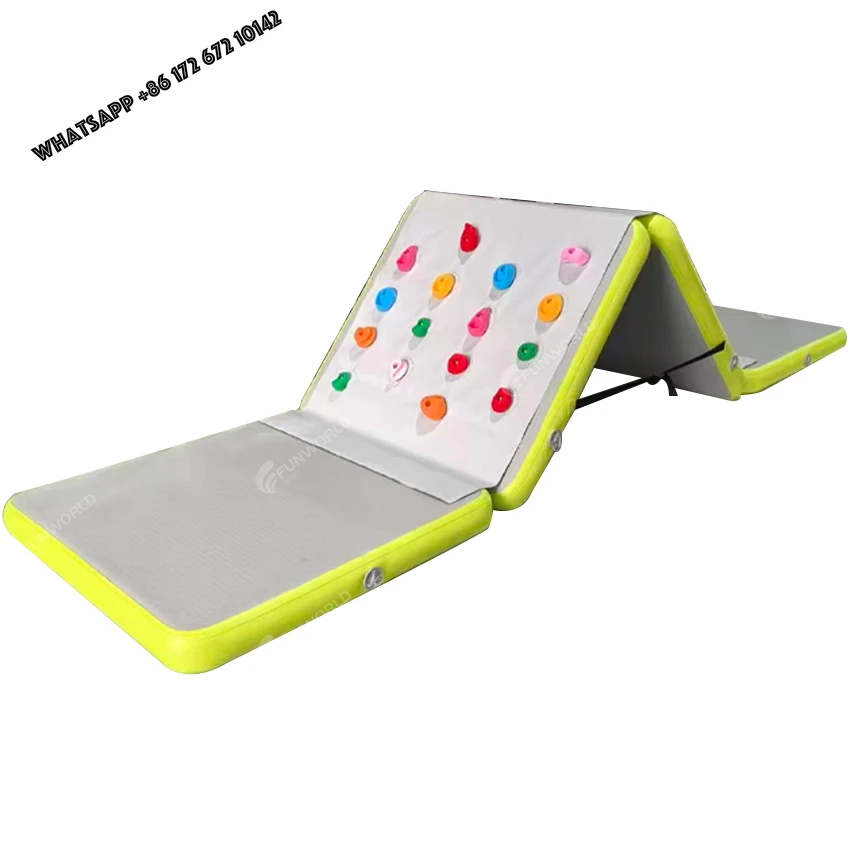 Customizable Inflatable Climbing Wall and Drop Stitch Water Slide for Kids Amusement Facilities