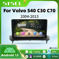 Android For VOLVO C30 S40 C70 2006 - 2012 Car Auto Radio Multimedia Video Player Carplay GPS Navigation camera Screen DVD Screen