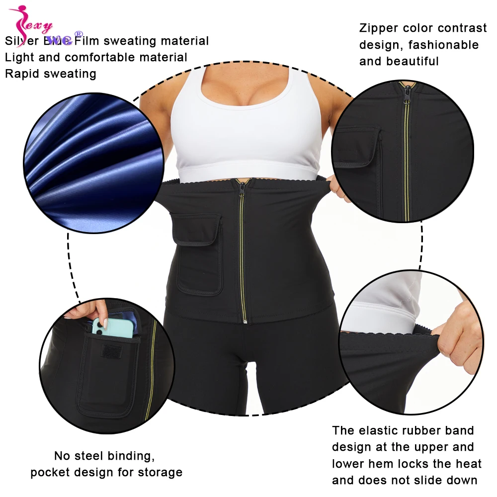 SEXYWG Women Waist Trainer Belt Belly Tummy Wrap Shapers Slimming Sauna Sweat Belts Body Shaper Corset Waist Trimmer Fat Burn