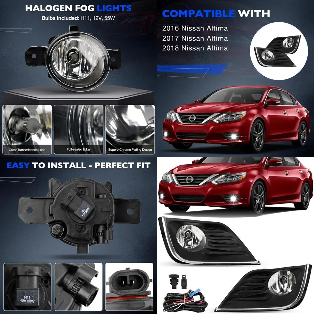 

Комплект для замены передних противотуманных фар Nissan Altima 2016-2018, совместимый с NI1038139, NI1039139, 622579HS0A, 622569HS0A