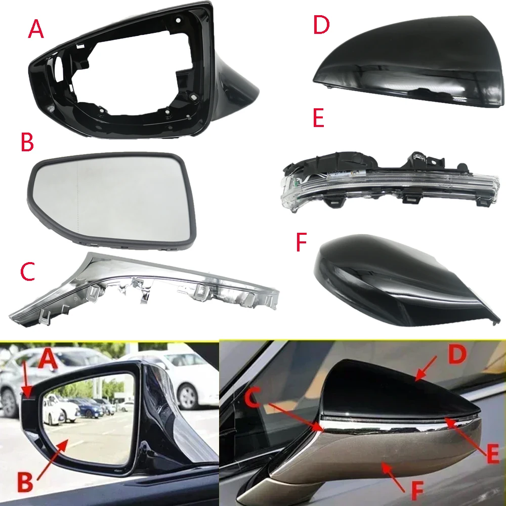 Front Left Right Reversing Mirror Assembly Housing Cover Rearview Lens Frame For  Lexus ES200 ES250 ES300h ES350 UX200 UX260