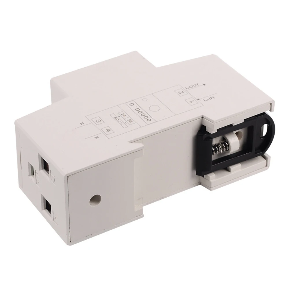 DDS015 5-80A 230V 50Hz Single Phase Energy Meter Watt Meter Household DIN Rail Mounting Digital LCD Electric Energy Power Meter
