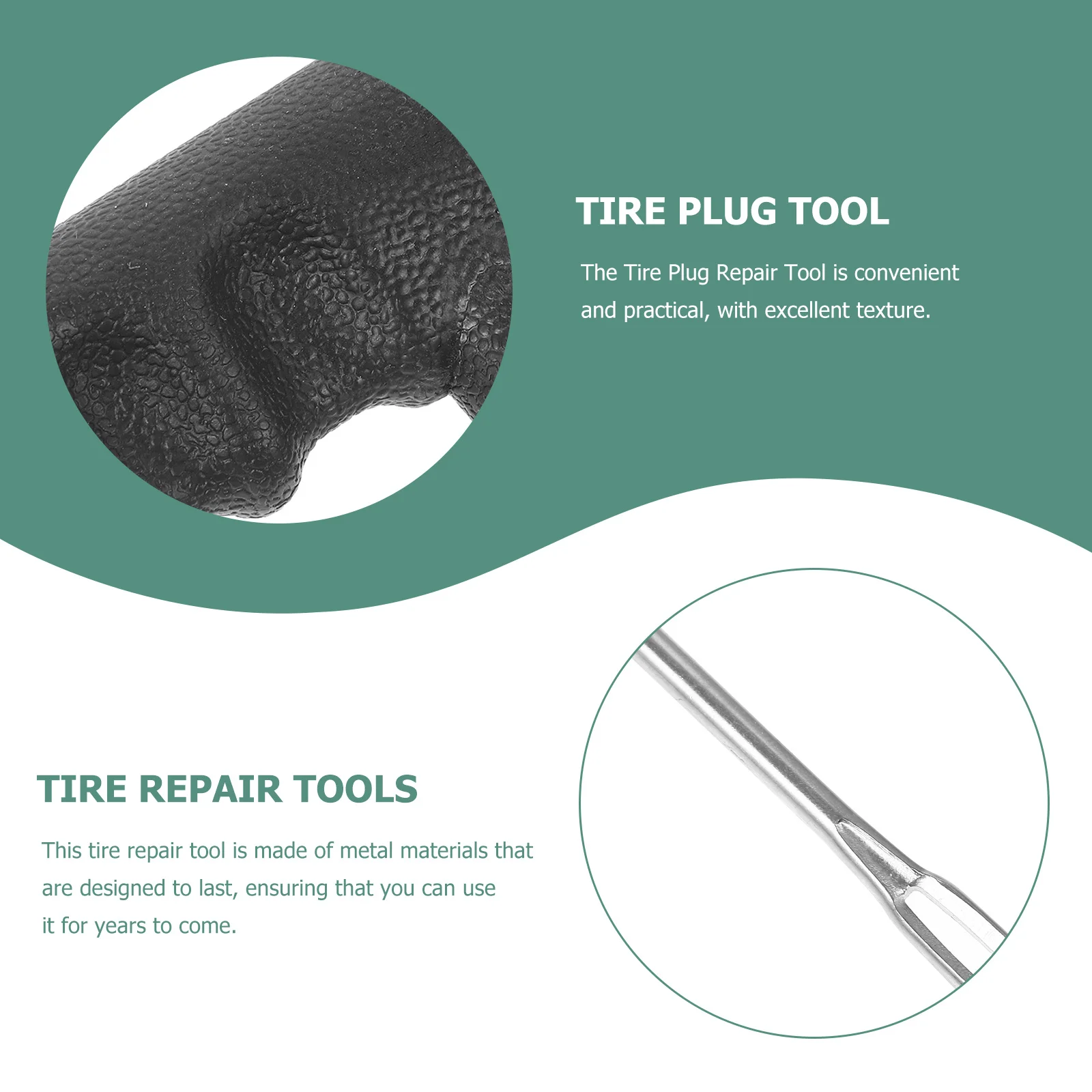 

2Pcs Tire Plug Repair Tool Portable Metal T-Handle Quick Vacuum Design for Car Truck Motorcycle Flat Tire Fix Car Accessory