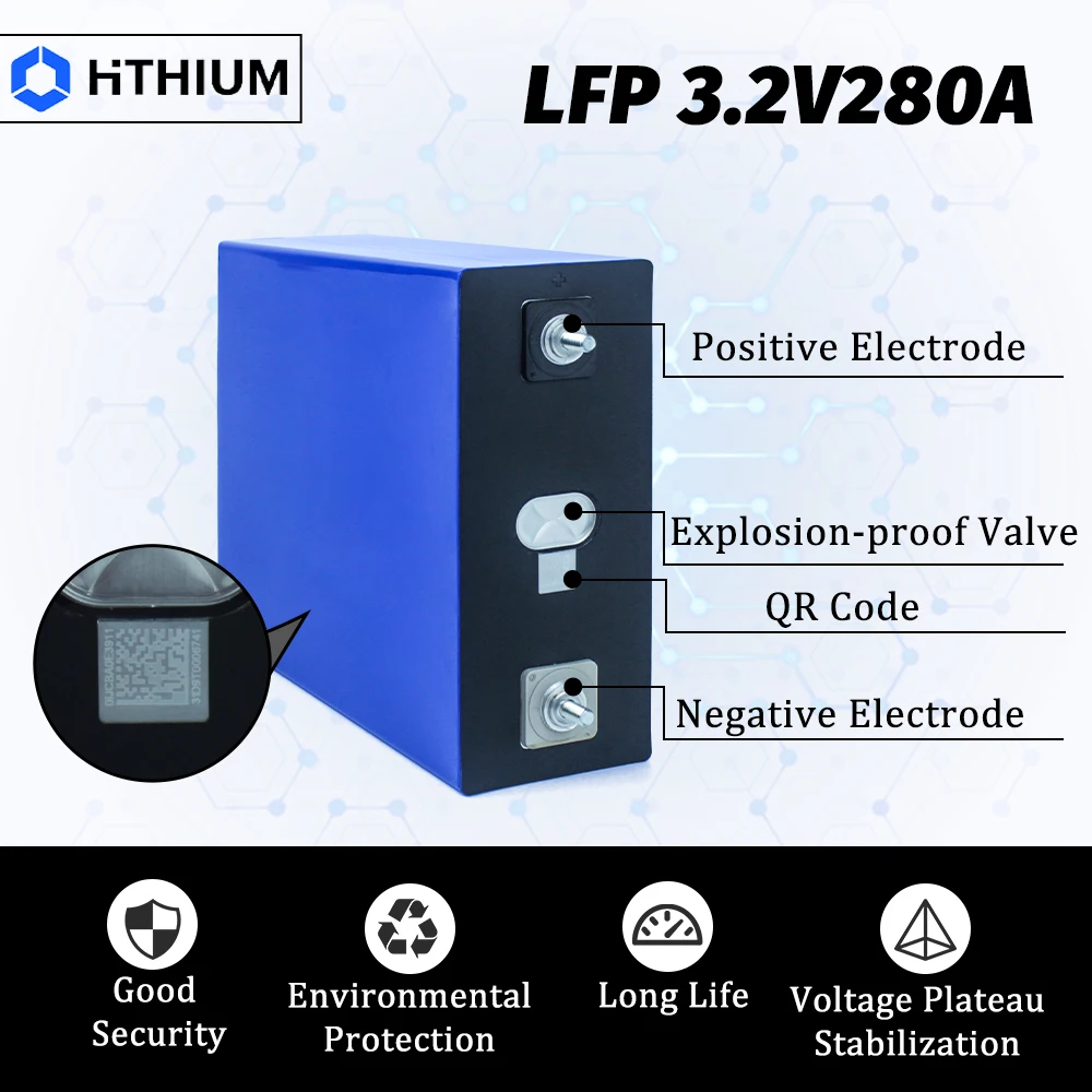 Brand New 280Ah Lifepo4 Battery 10000+ Cycle 3.2V Grade A Lithium Iron Phosphate Rechargeable Cell DIY Solar EU Ukraine NO TAX