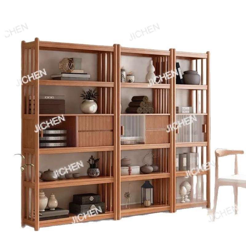 

Антикварная стойка из цельного дерева JC, китайская чайная комната в новом стиле, минималистичная витрина в стиле дзен, перегородка для гостиной, павильон Duobao