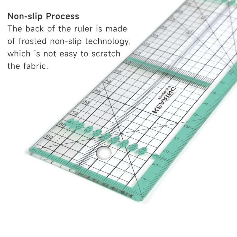 Kearing Acrylic Straight Ruler with Metal Edge for Cutting & Measuring, Patchwork, Quilting Ruler ,20 cm, 30 cm, 60cm