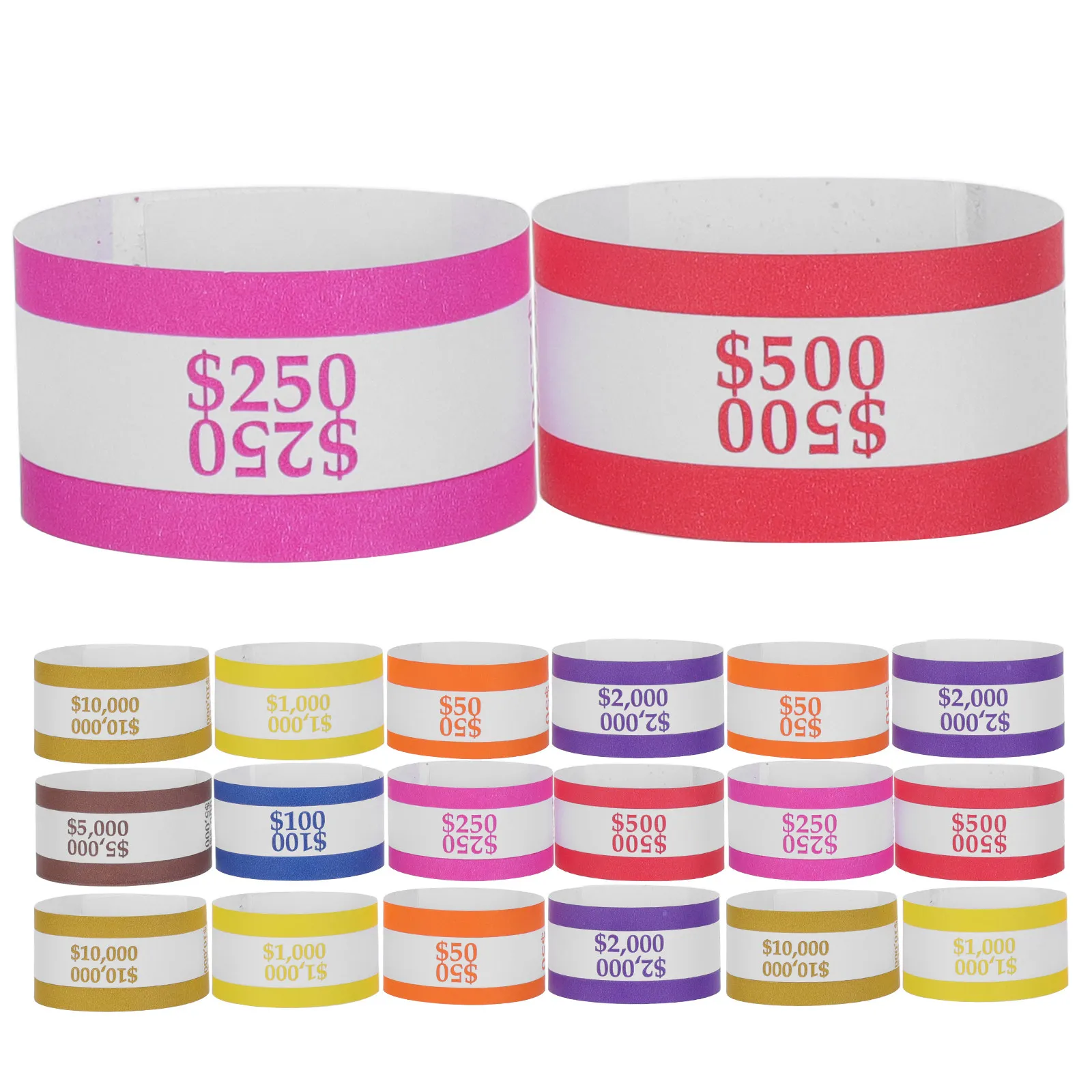 400Pcs Money Bands Self Adhesive Cash Straps Currency Wrappers Banknote Organizers for Banking Office Retail Use Secure Reliable