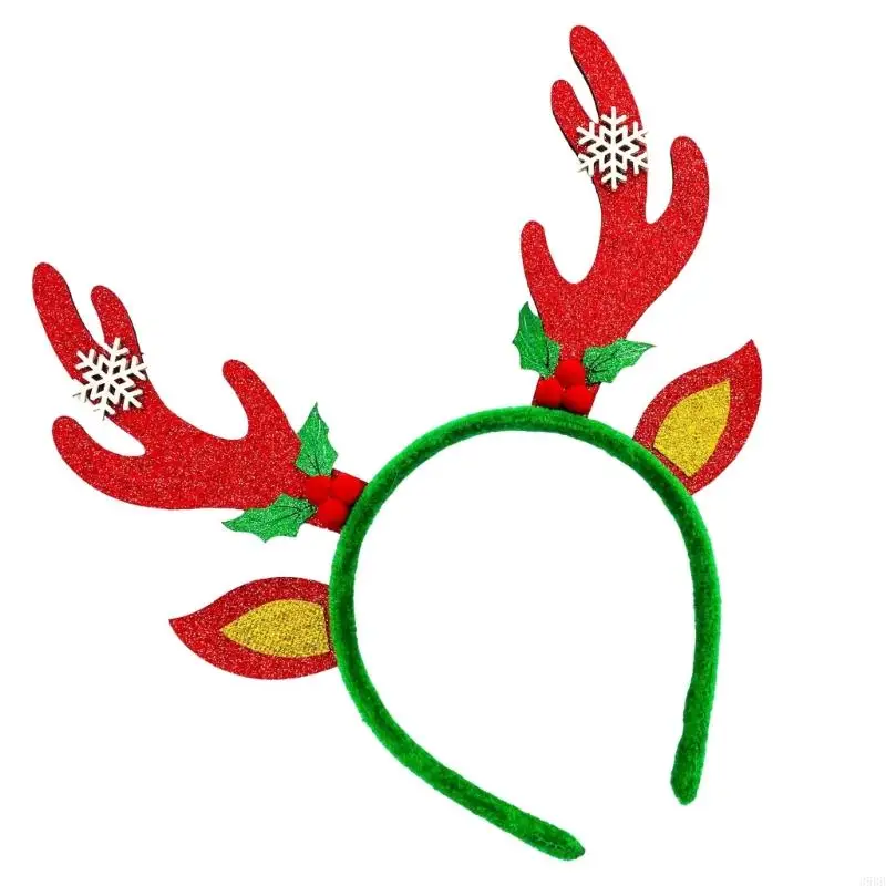 39BB คริสต์มาส Reindeer Antlers แถบคาดศีรษะ Family Gathering Headpieces ตกแต่งผมสำหรับงานปาร์ตี้วันหยุดและครอบครัว