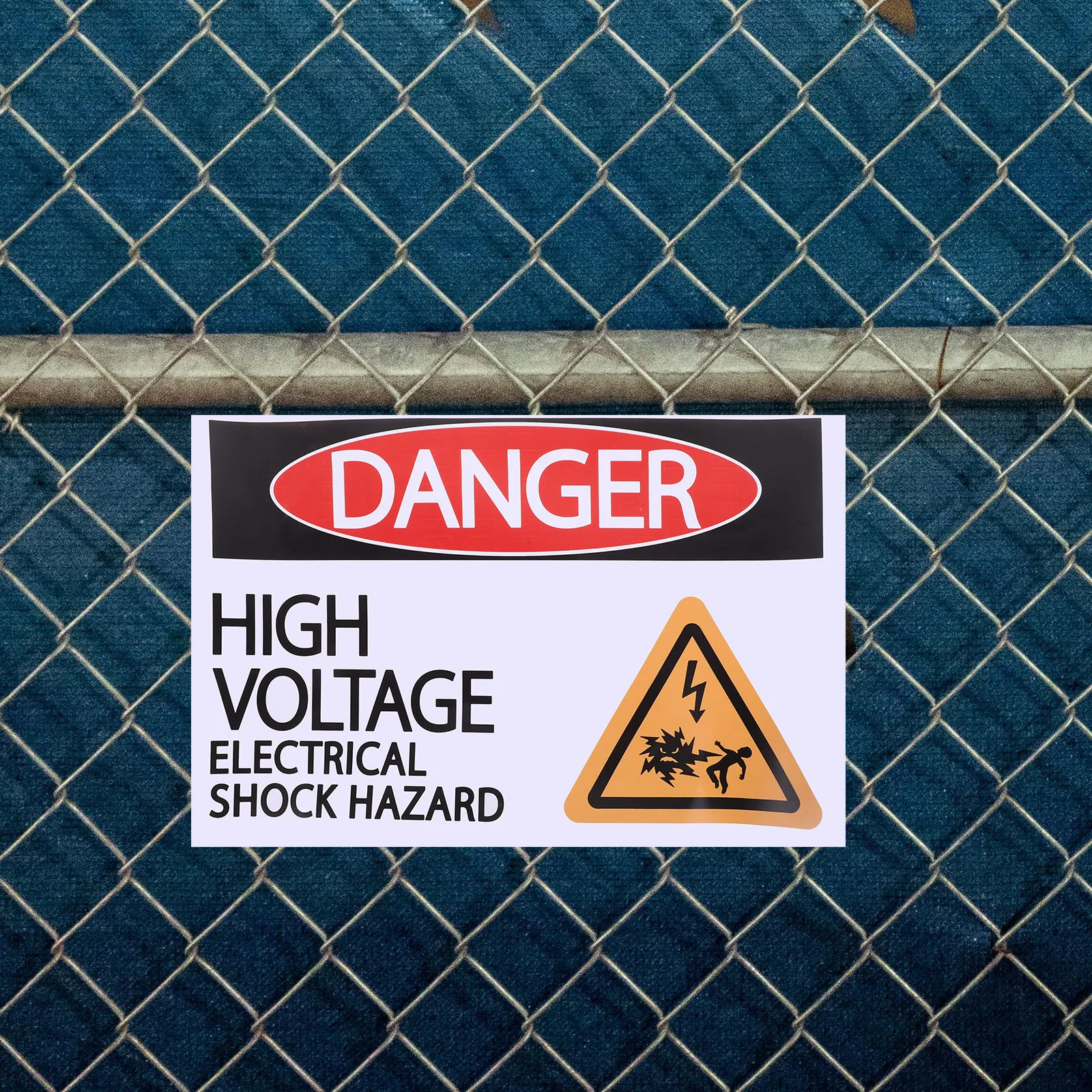 

2 Sheets High Voltage Warning Label Stickers PVC Adhesive Safety Decals for Machinery Electrical Boxes Walls Glass Metal