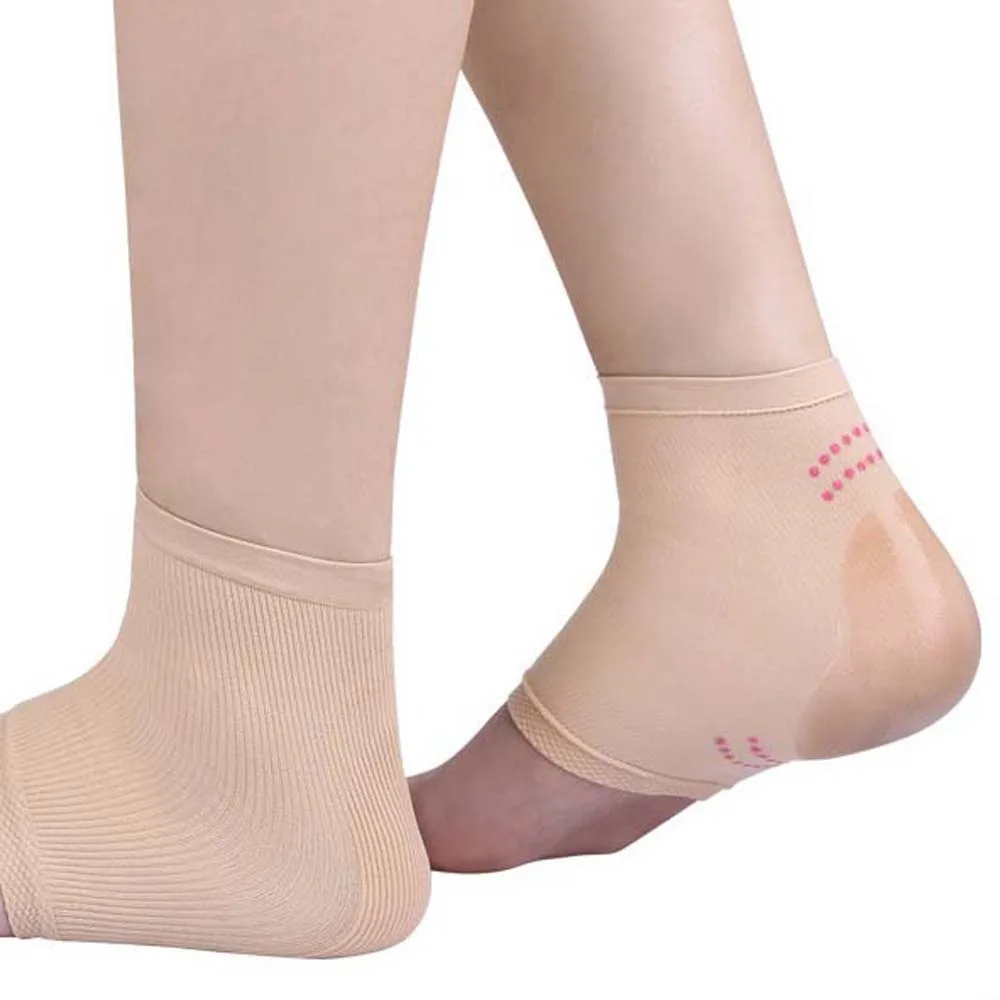 Cracked Feet Care Foot Skin Plantar Fasciitis Support Heel Sleeve Pads Silicone Heel Pads Gel Heel Protector Half-yard Socks