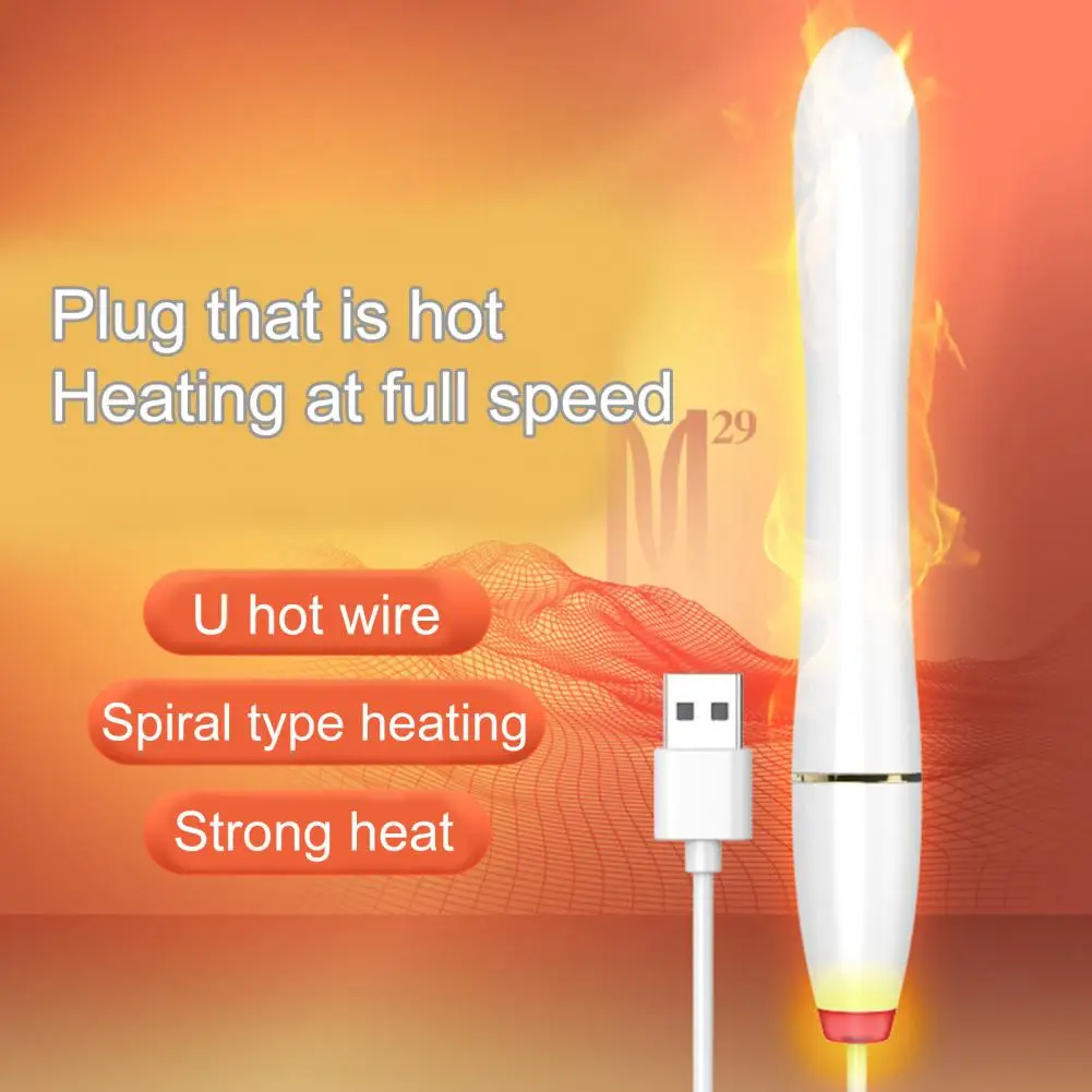 USB Heater For Sex Toys Sex Dolls Silicone Vagina Heated Bar Stick Men\'s Masturbation Cup Safe Warmer Stick Sex Toys Accessory