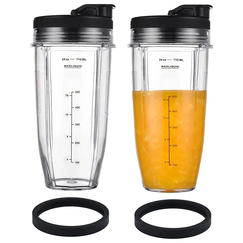 

Replacement 24Oz For Nutri Ninja Blender Cup With Sip & Seal Lid For BL450 Foodi SS101 SS351 Ninja Blender Auto IQ Blade