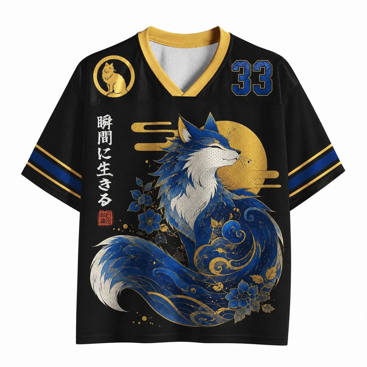 2026 Sommer Mode Trendiges Gothic Mystery Blue Fox 3D-Druck Schnelltrocknendes Outdoor Freizeit Sport Eltern-Kind T-Shirt – Detail 4