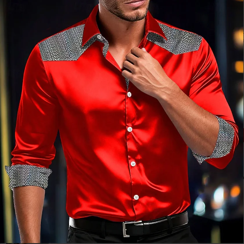 Camicia casual da lavoro con bottoni nuovi da uomo Camicia a maniche lunghe con colletto a quadretti Camicia casual alla moda