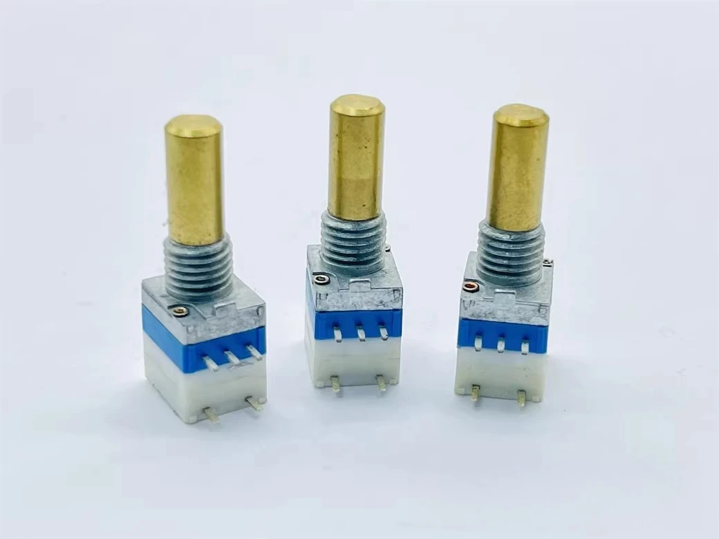 For ctr for xiao mi walkie talkie audio electric slotter single unit with switch a103 knob waterproof copper shaft 15mm